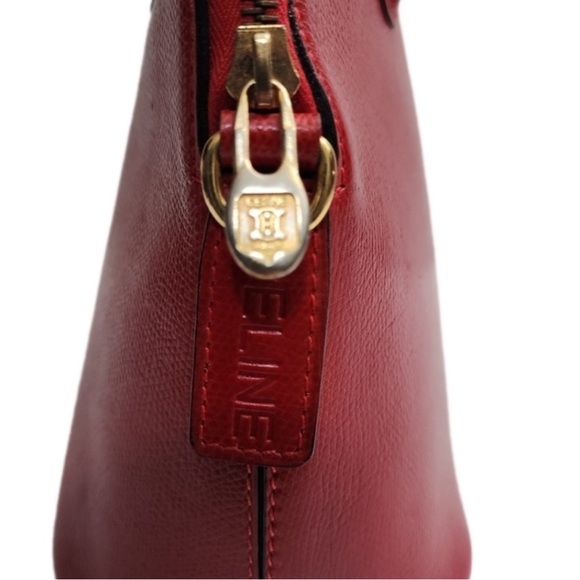 CELINE Red Leather Handbag - Picture 8 of 10